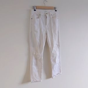 Frame la pixie beau white relaxed girlfriend jeans sz 24